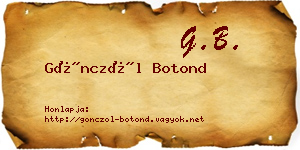 Gönczöl Botond névjegykártya