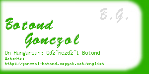 botond gonczol business card